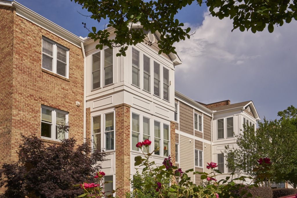 Outdoor view of a Carolina Meadows apartment