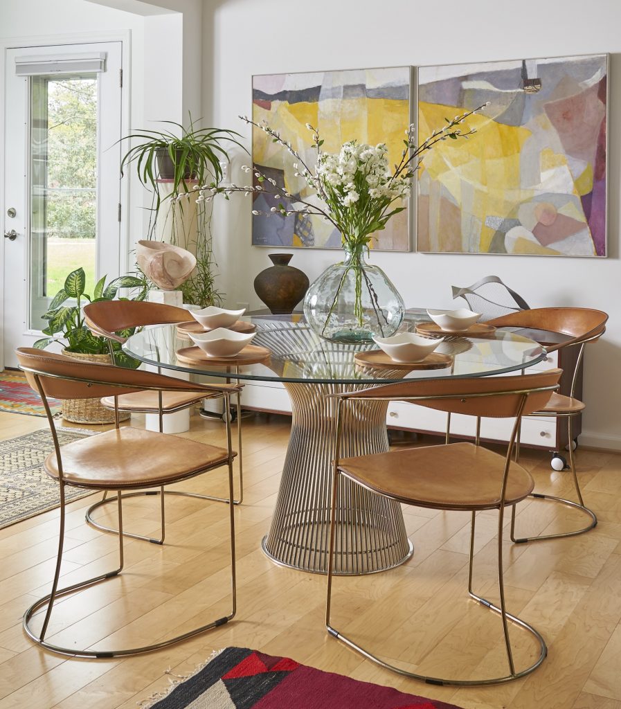 Dining area inside a Carolina Meadows apartment