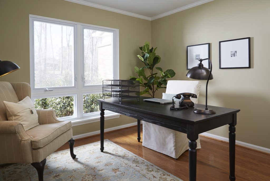 View of an office inside of a Carolina Meadows villa