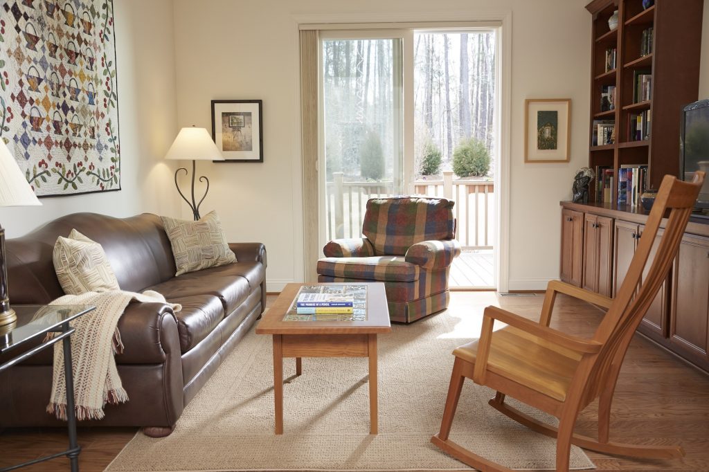 View of a front room inside of a Carolina Meadows villa