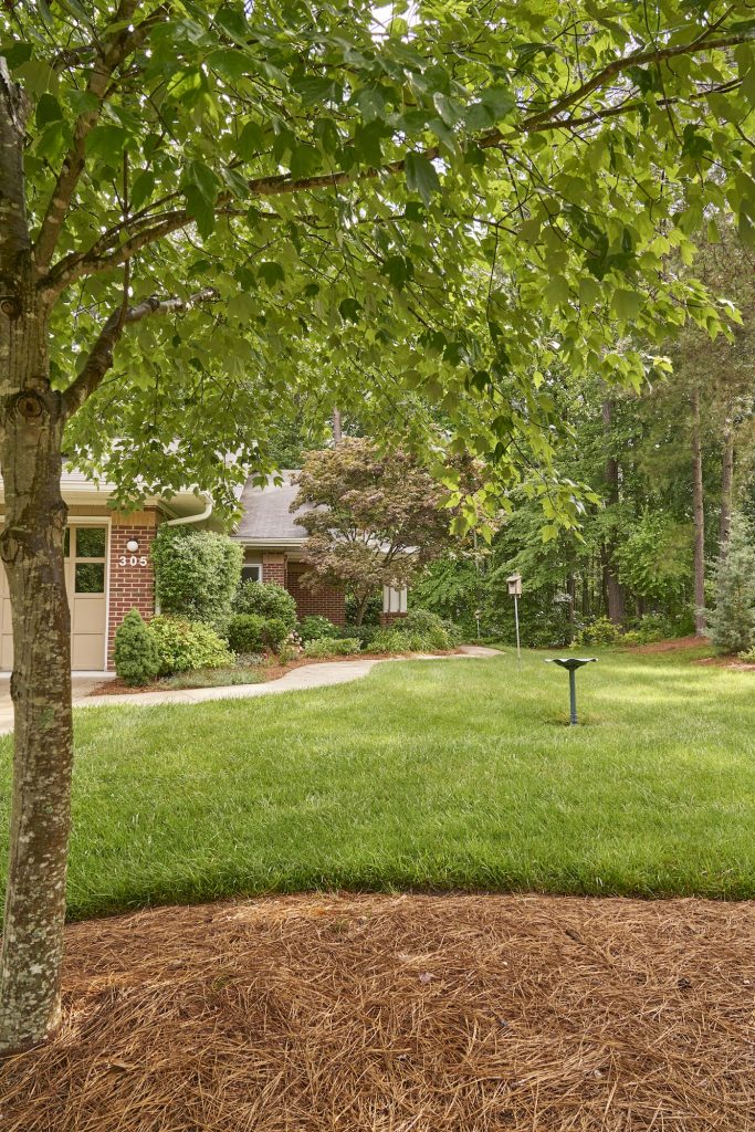 Outside view of a Carolina Meadows villa