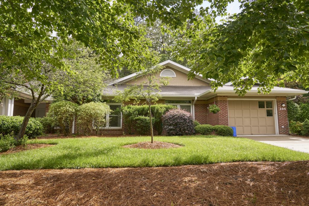 Outside view of a Carolina Meadows villa